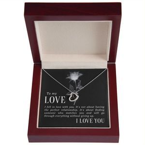 To My Love I Fell in Love Delicate Heart Necklace